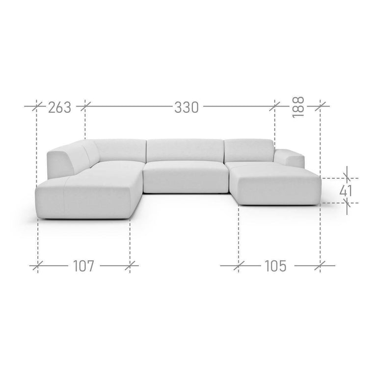 U-Sofa Nina links Leinen