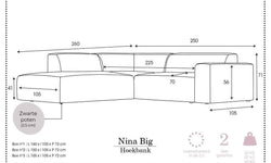 Ecksofa Nina Big links Cord