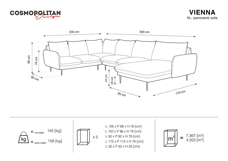 Ecksofa Vienna links