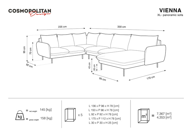 Ecksofa Vienna links