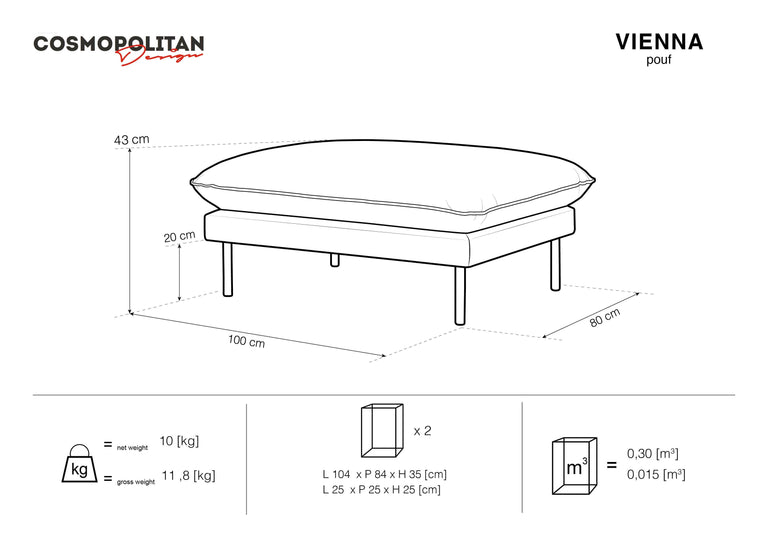 Pouf Vienna Samt