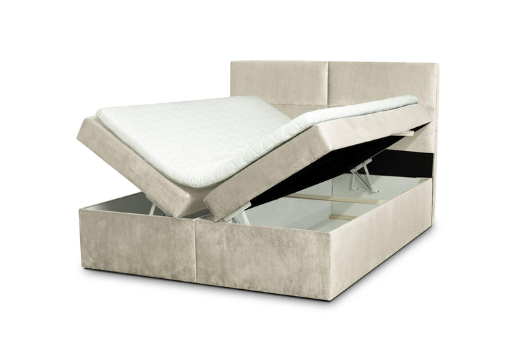 Boxspringbett Rio mit Stauraum Samt 160 x 200 cm