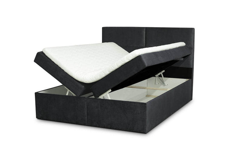 Boxspringbett Rio mit Stauraum Samt 160 x 200 cm