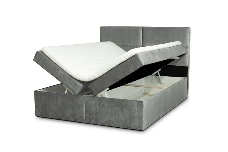 Boxspringbett Rio mit Stauraum Samt 140 x 200 cm