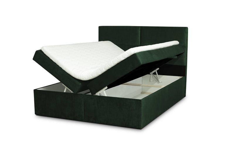 Boxspringbett Rio mit Stauraum Samt 160 x 200 cm