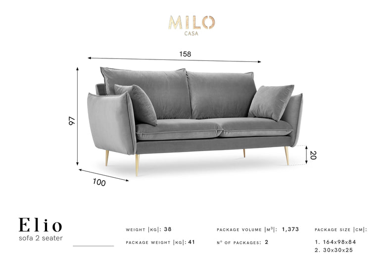 2-Sitzer-Sofa Elio Samt