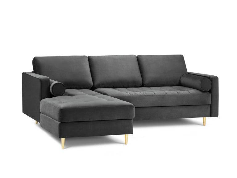 3,5-Sitzer Ecksofa Santo links Samt