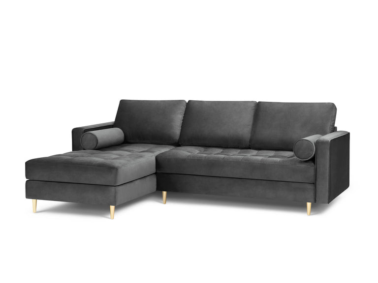 3,5-Sitzer Ecksofa Santo links Samt