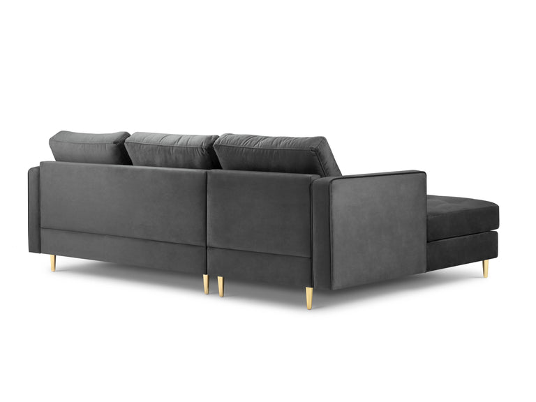 3,5-Sitzer Ecksofa Santo links Samt