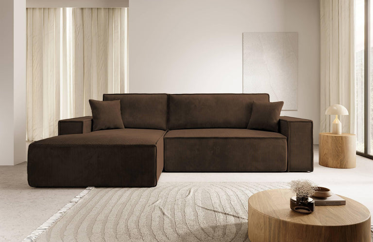 Ecksofa Galine New links Cord mit Schlaffunktion