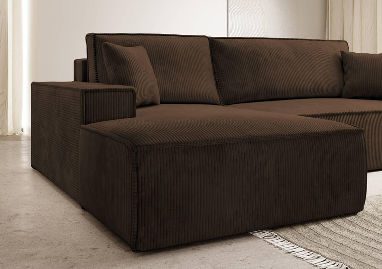 Ecksofa Galine New links Cord mit Schlaffunktion