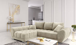 3,5-Sitzer-Sofa Nuage Samt links