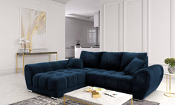 3,5-Sitzer-Sofa Nuage Samt links