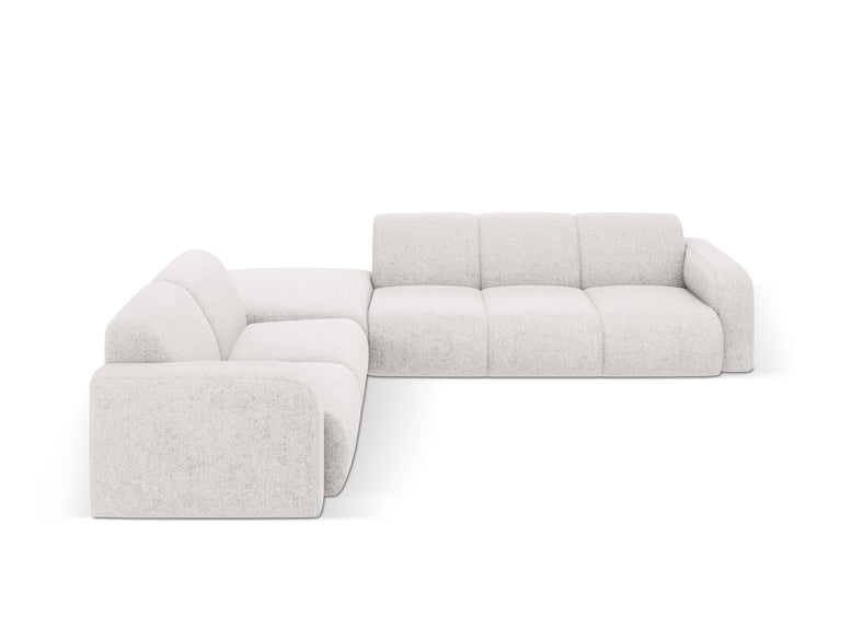 Ecksofa Lola links Chenille mit Hocker