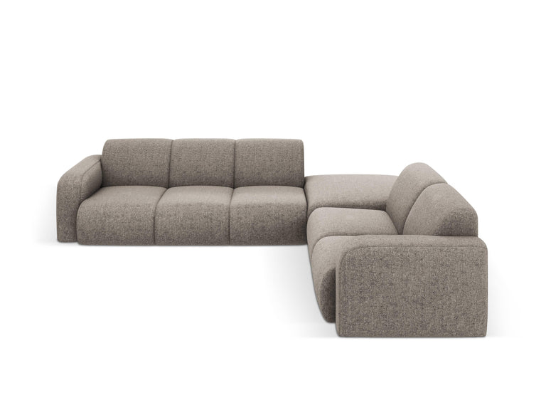 Ecksofa Lola rechts Chenille mit Hocker