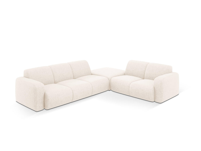 Ecksofa Lola rechts Chenille mit Hocker