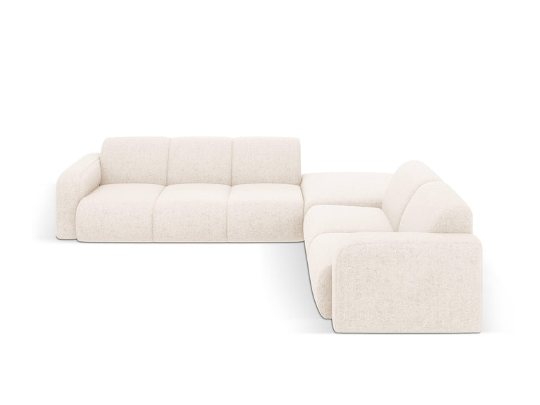 Ecksofa Lola rechts Chenille mit Hocker