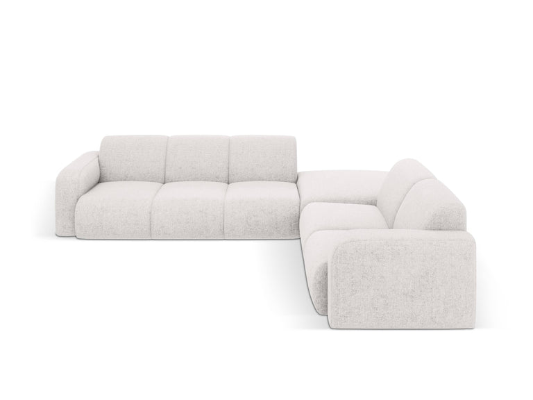 Ecksofa Lola rechts Chenille mit Hocker