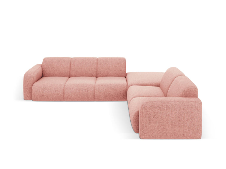 Ecksofa Lola rechts Chenille mit Hocker